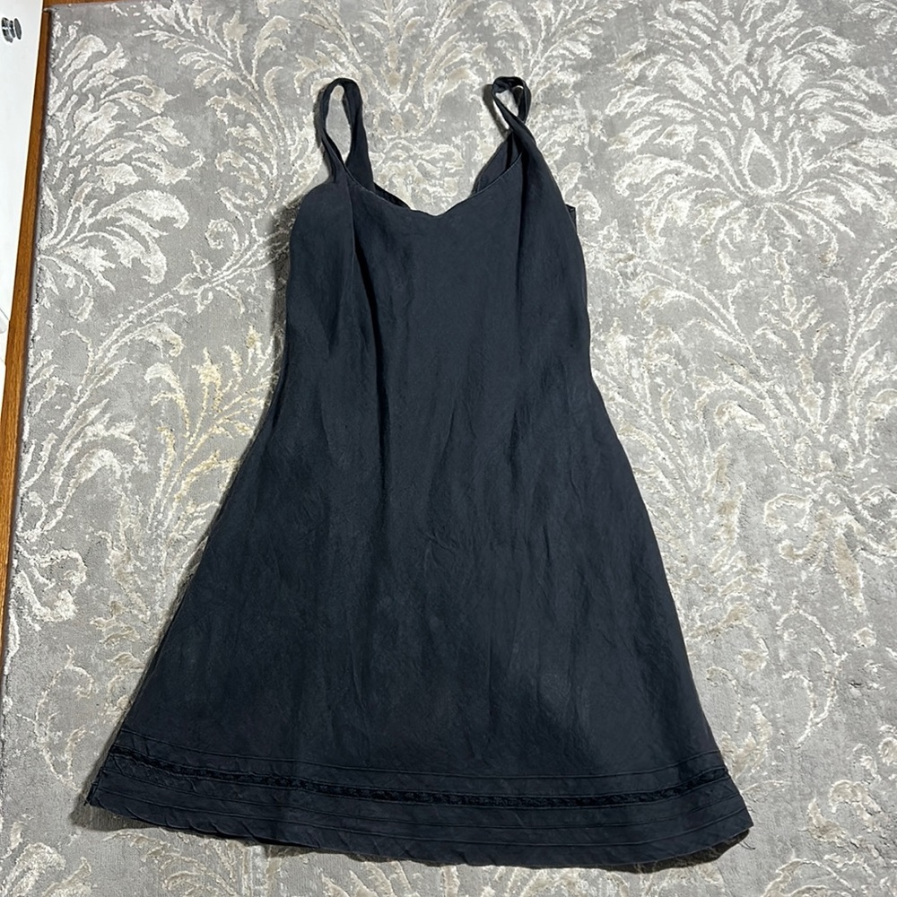 Simple, black cotton dress